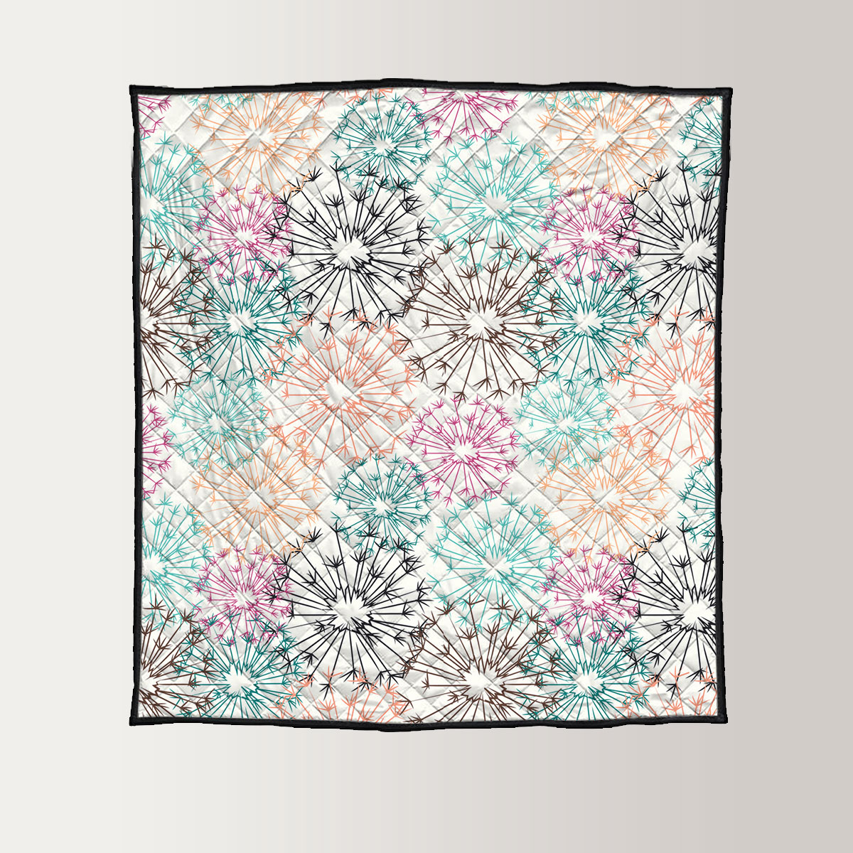 Soft Dandelion Seamless Pattern Quilt