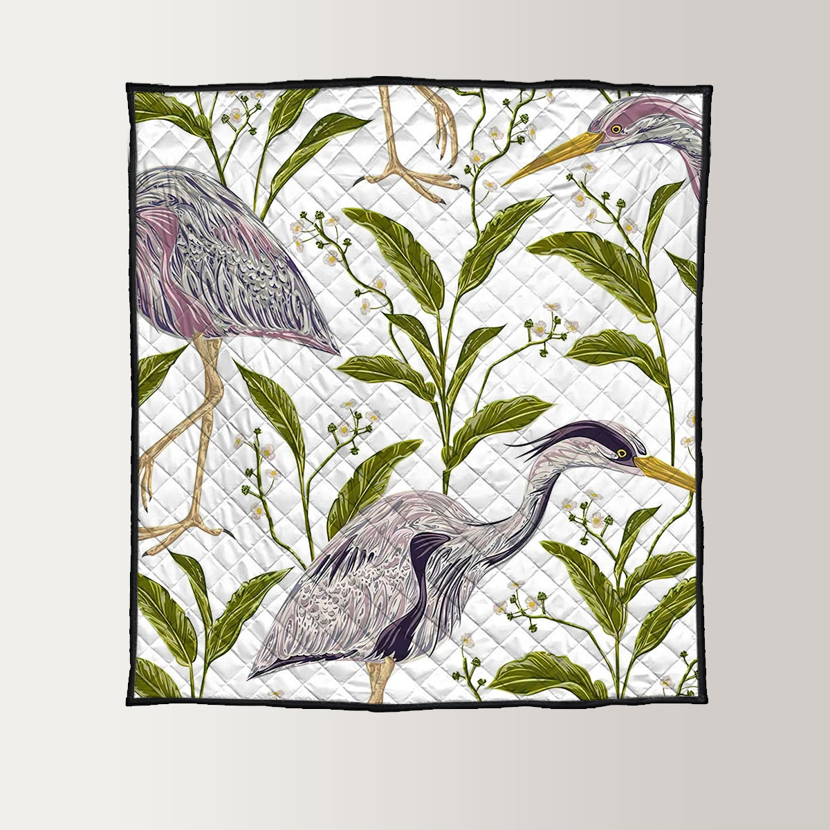 Tropical Heron Art Quilt