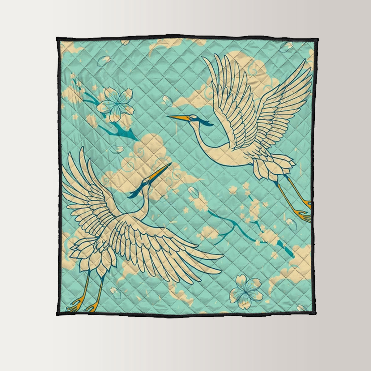 Vintage Blue Heron Quilt