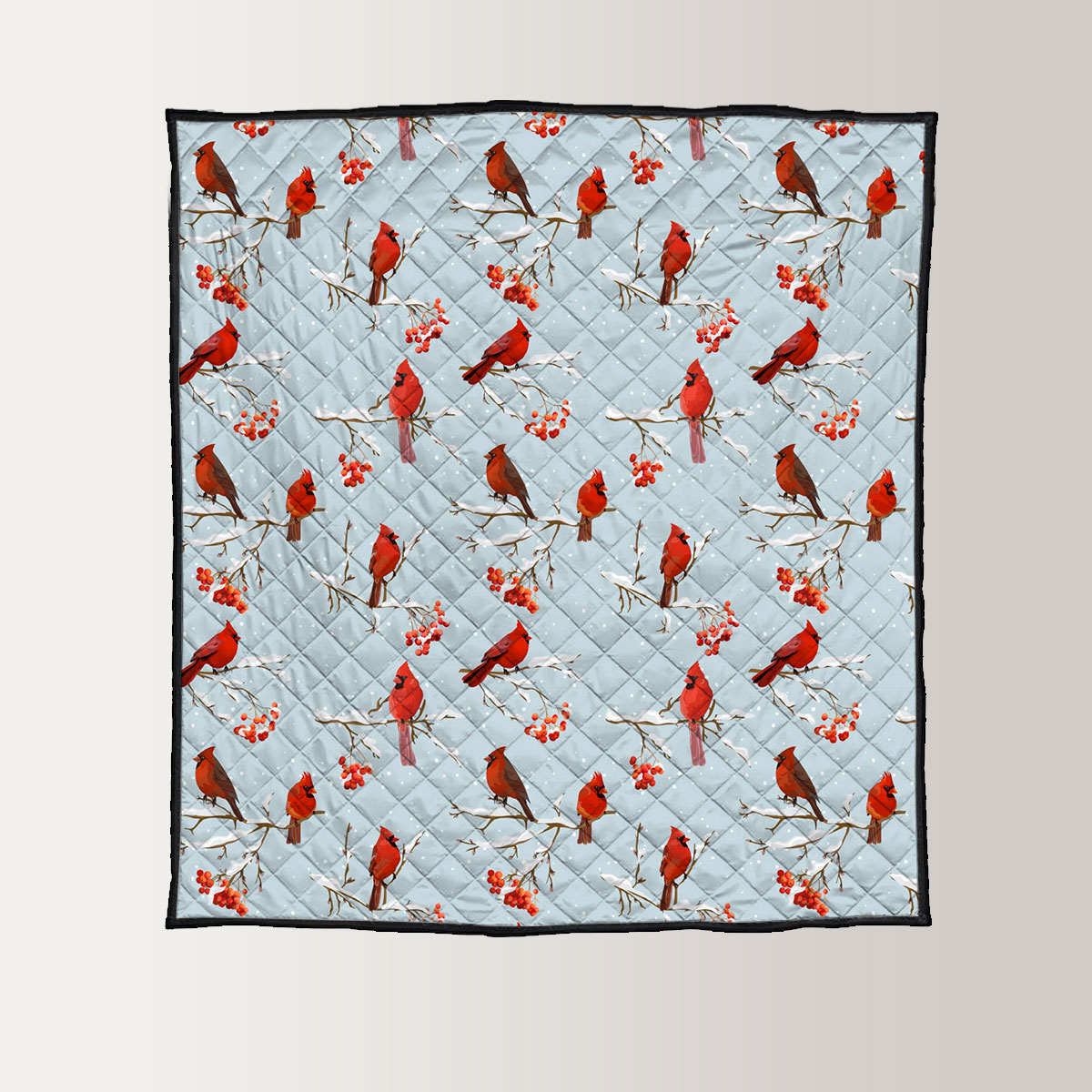 Winter Snow Cardinall Quilt