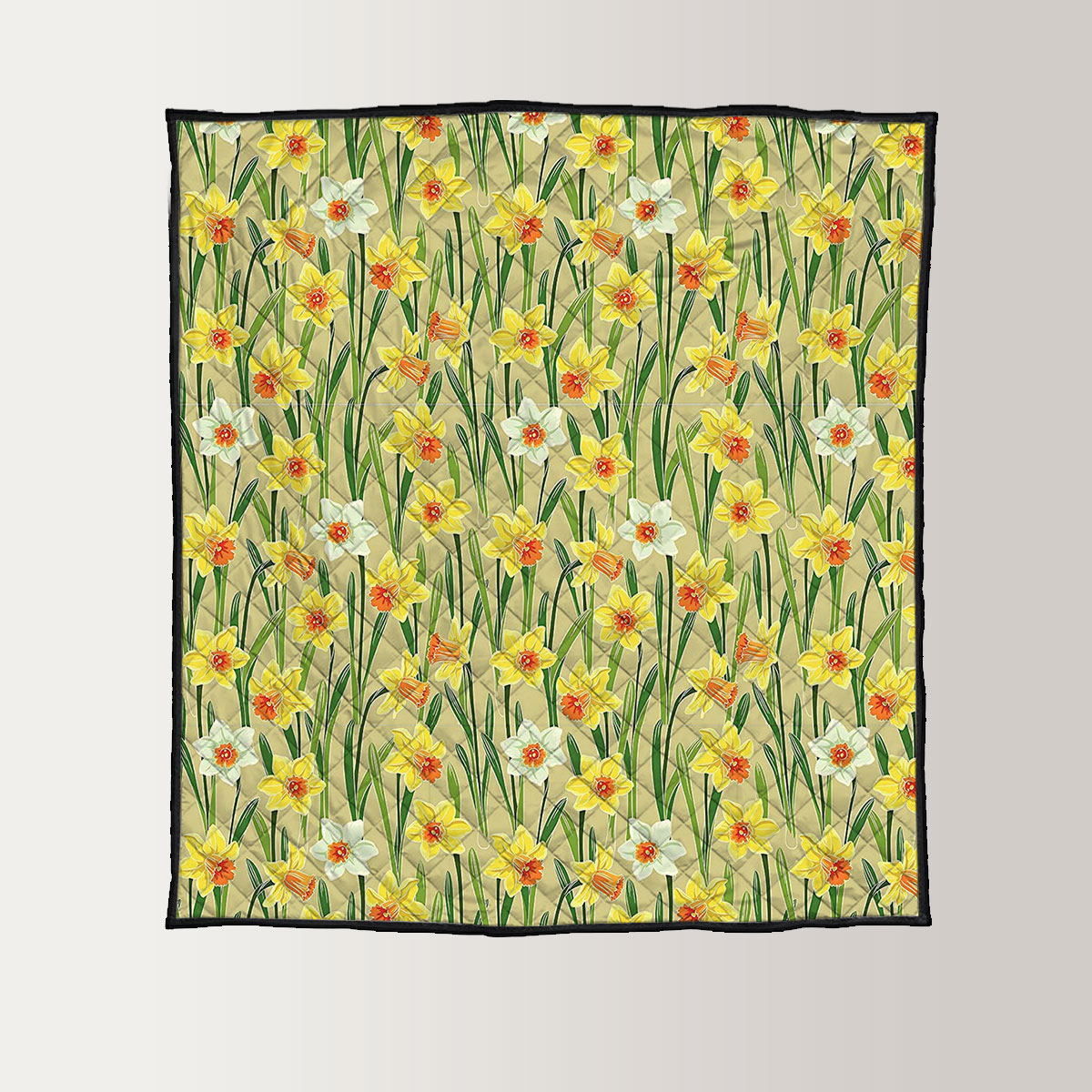 Yellow Jonquil Daffodil Narcissus Quilt