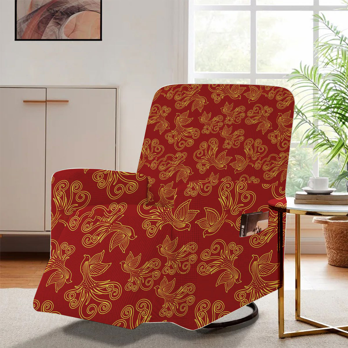 Classic Pigeon Red Recliner Slipcover