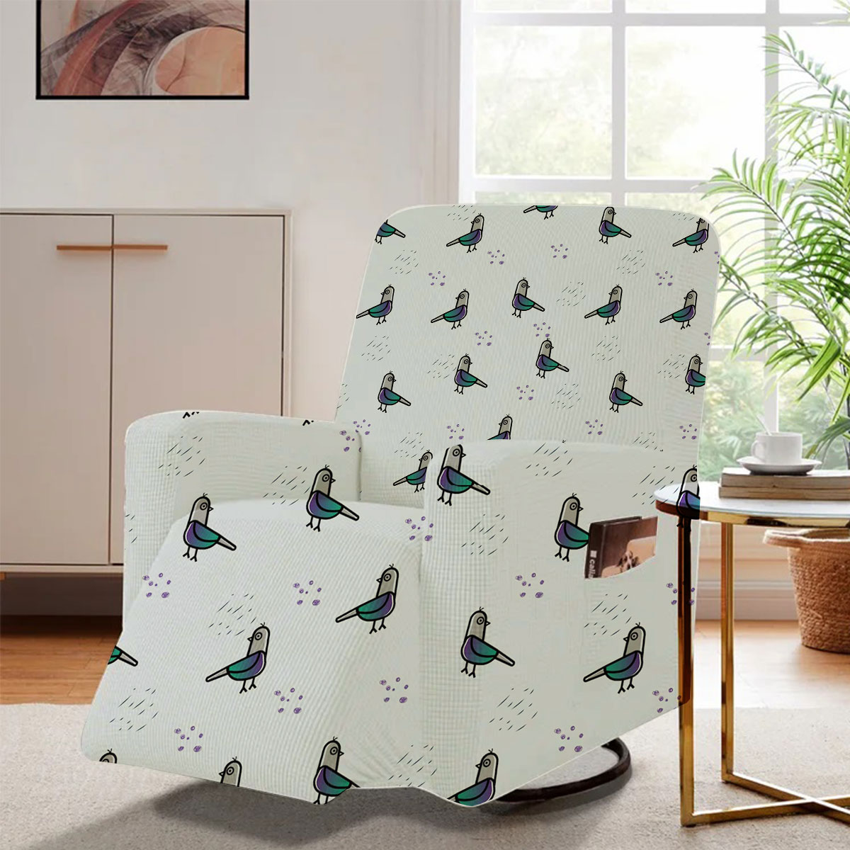 Coon Funny Pigeon Recliner Slipcover