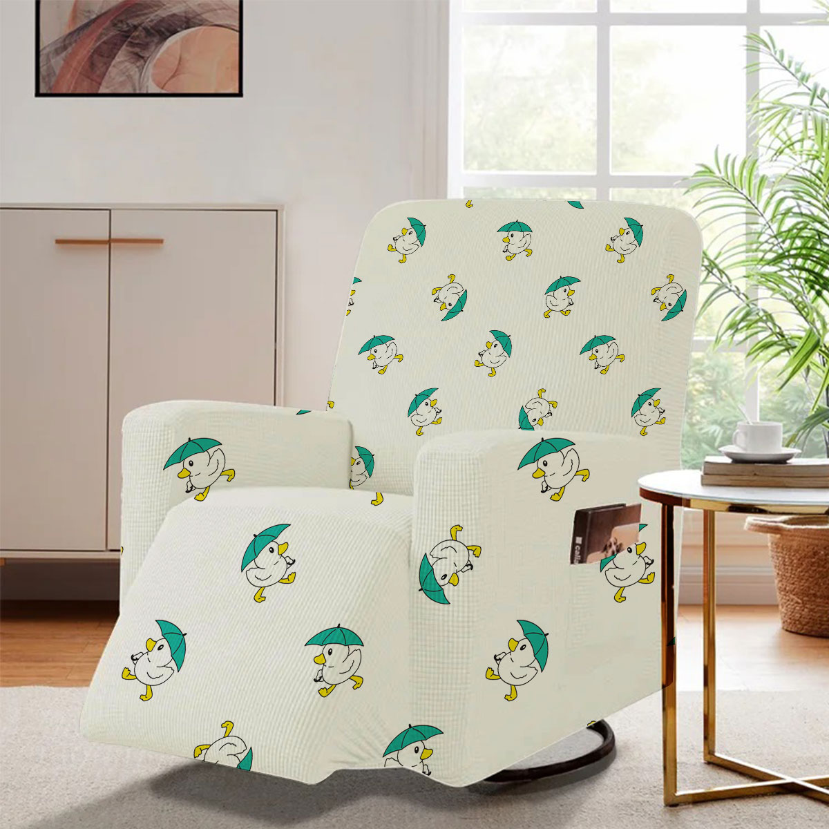 Cute Umbrella Duck Recliner Slipcover