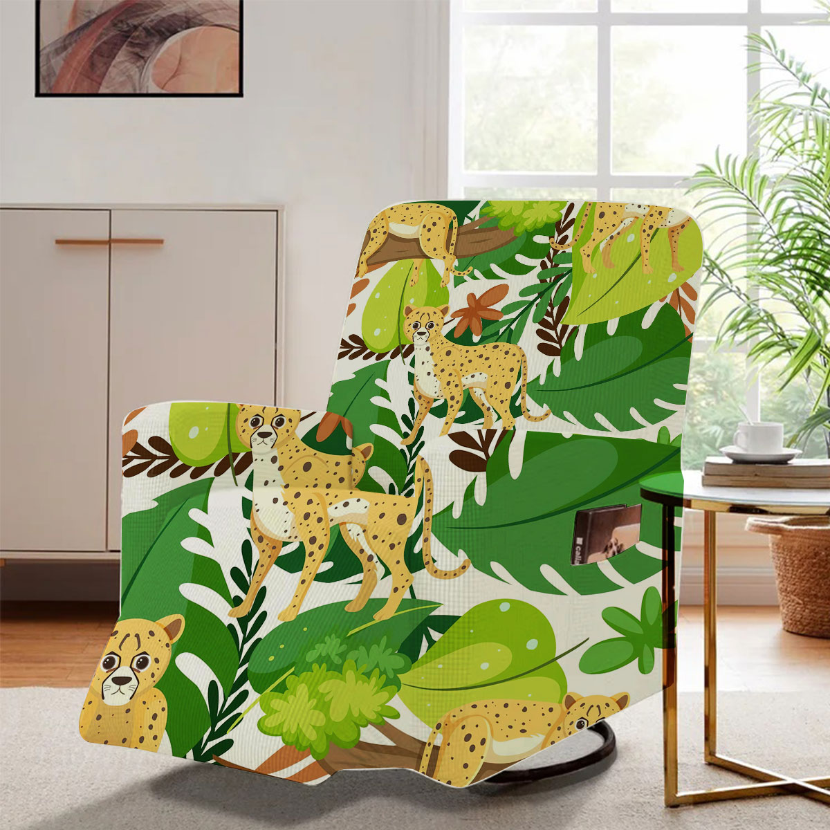 Lazy Leopard Recliner Slipcover
