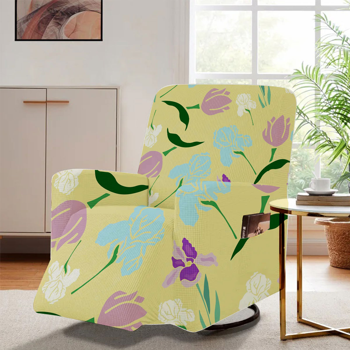 Spring Flowers Irises And Tulips Recliner Slipcover