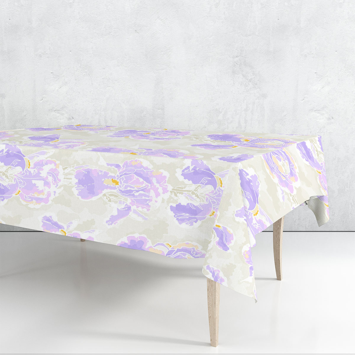 Abstract Iris Flower Rectangle Tablecloth
