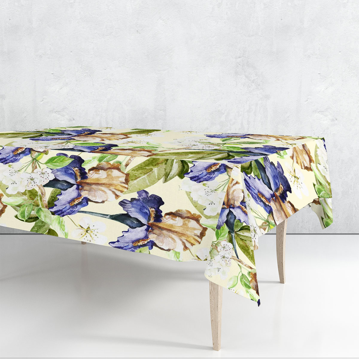 Abstract Purple Iris Flower Rectangle Tablecloth