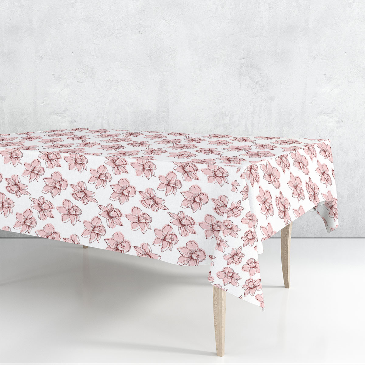 Blossom Daffodils Flowers Rectangle Tablecloth