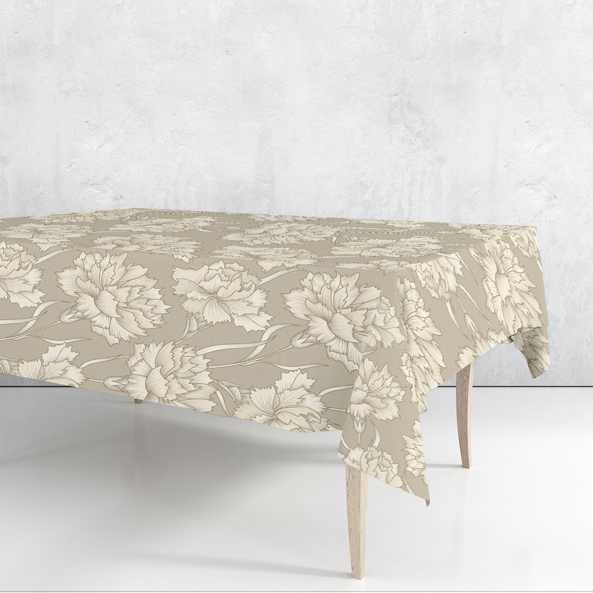 Carnation Floral Retro Seamless Pattern Rectangle Tablecloth
