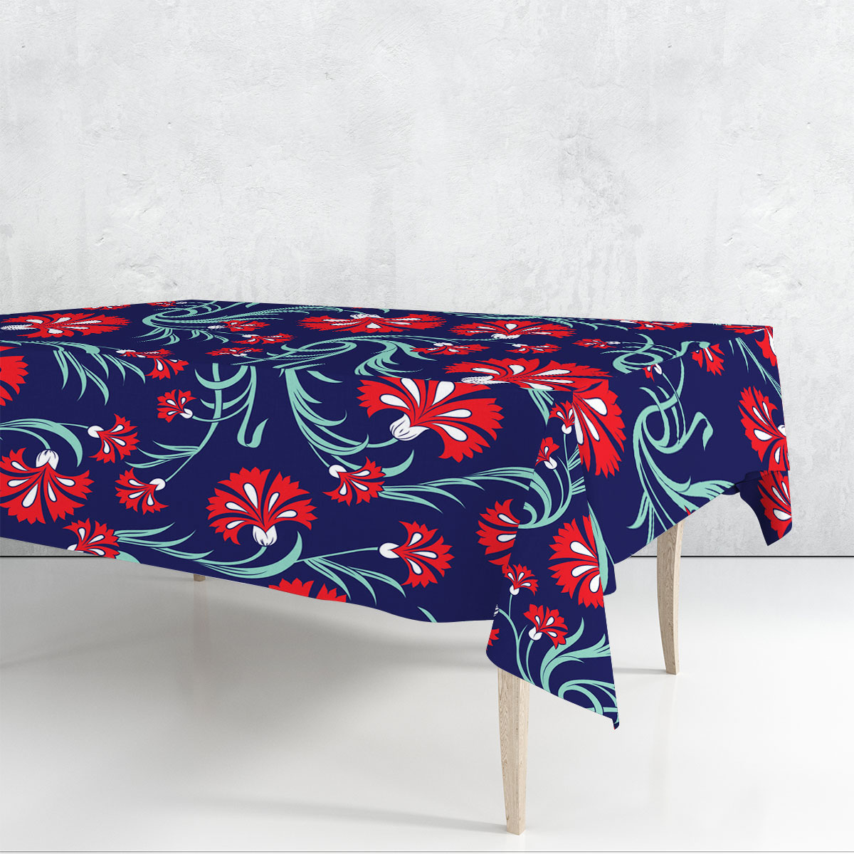 Carnations Seamless Pattern Rectangle Tablecloth