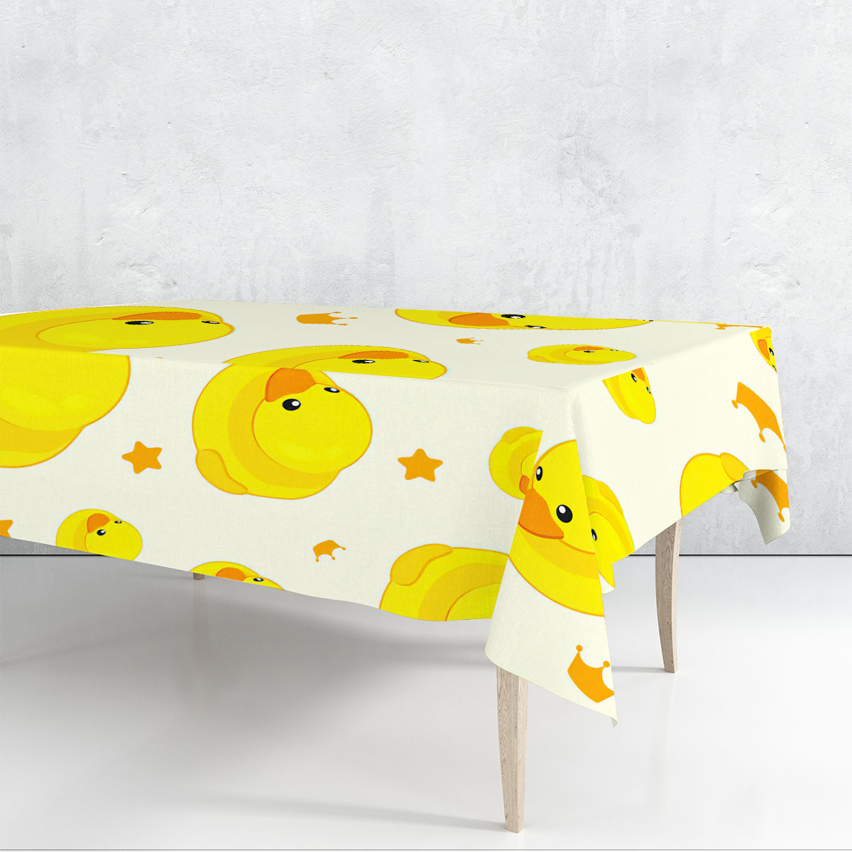 Cartoon Big Duck Small Duck Rectangle Tablecloth