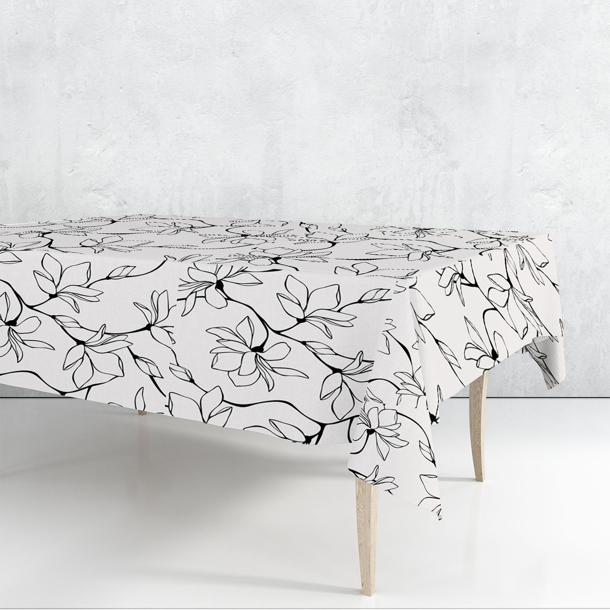Classic Magnolia Flower Rectangle Tablecloth