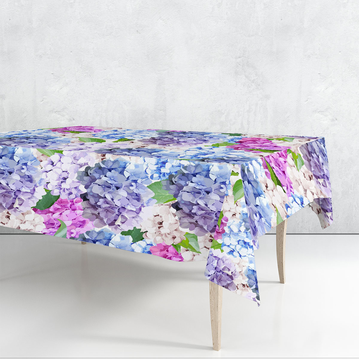 Colorful Hydrangea Rectangle Tablecloth
