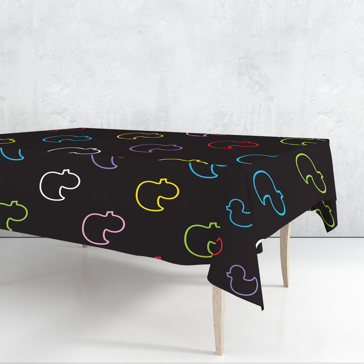 Colors Pop Art Duck Rectangle Tablecloth