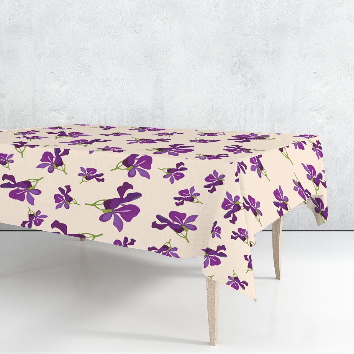 Cute Violet Rectangle Tablecloth