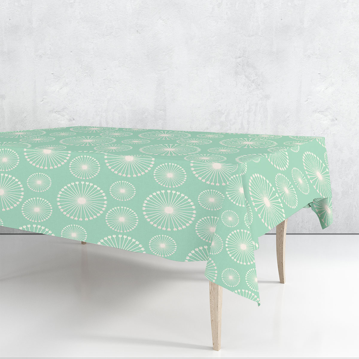 Dandelion On Green Background Rectangle Tablecloth
