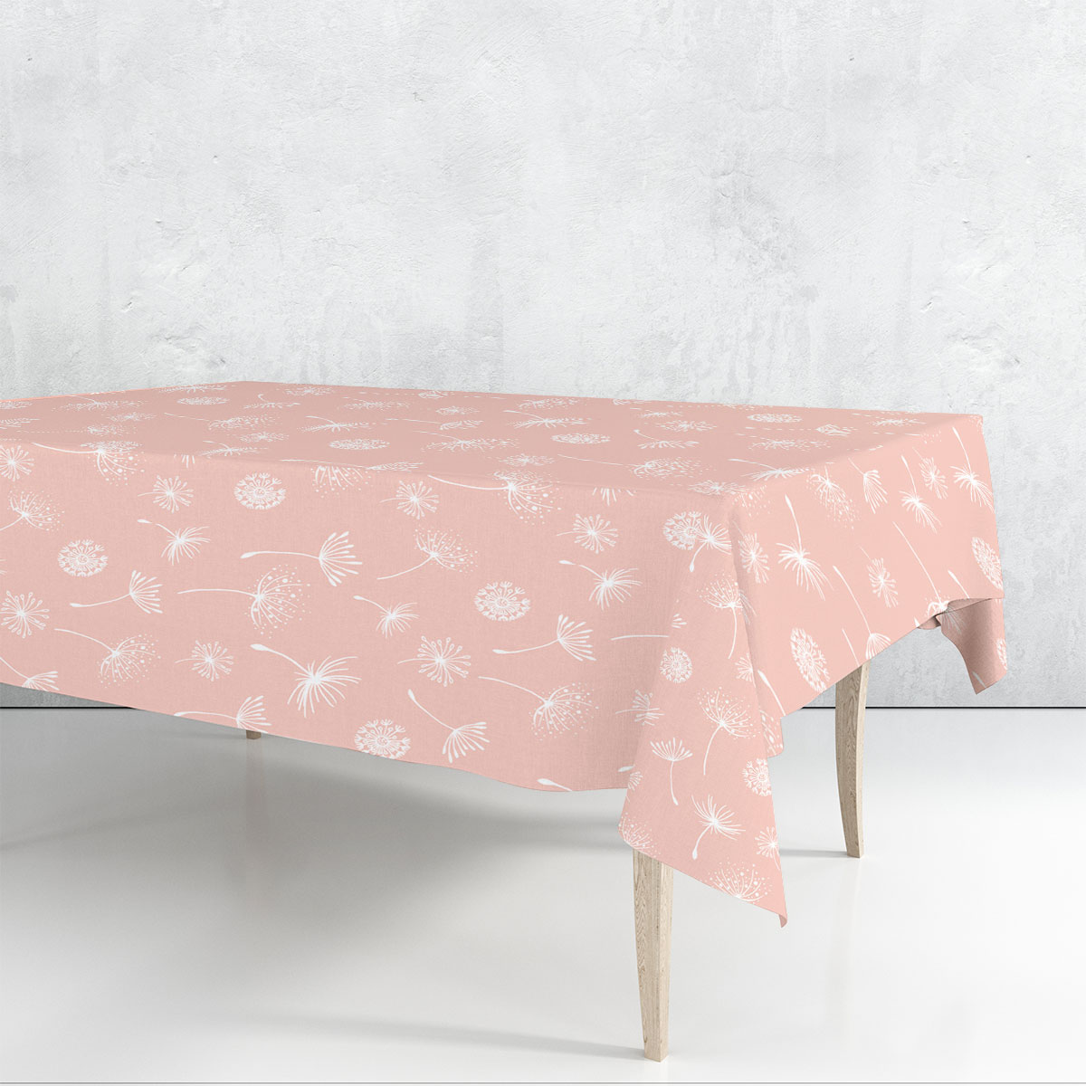 Dandelion On Pink  Background Rectangle Tablecloth