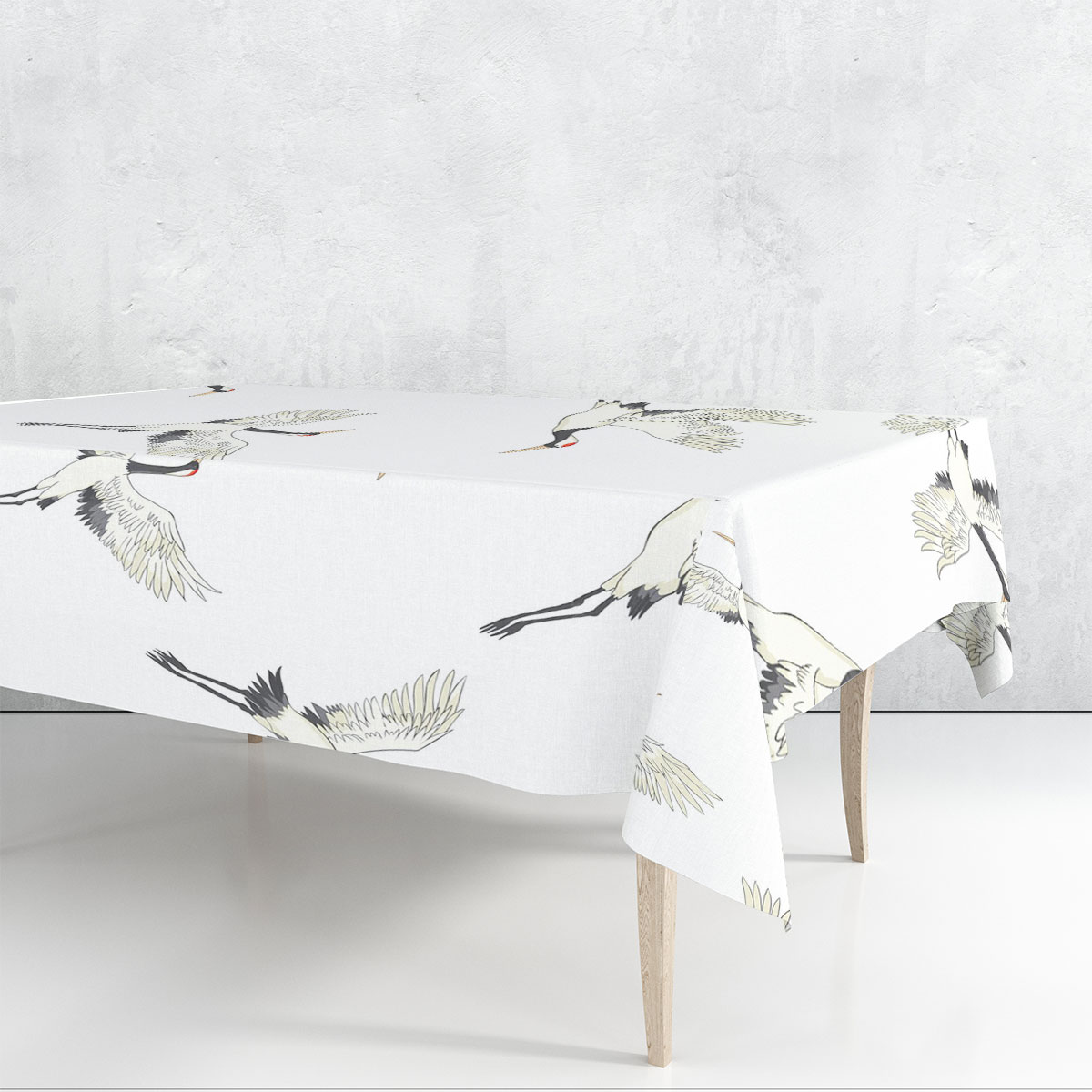 Flying Heron Rectangle Tablecloth