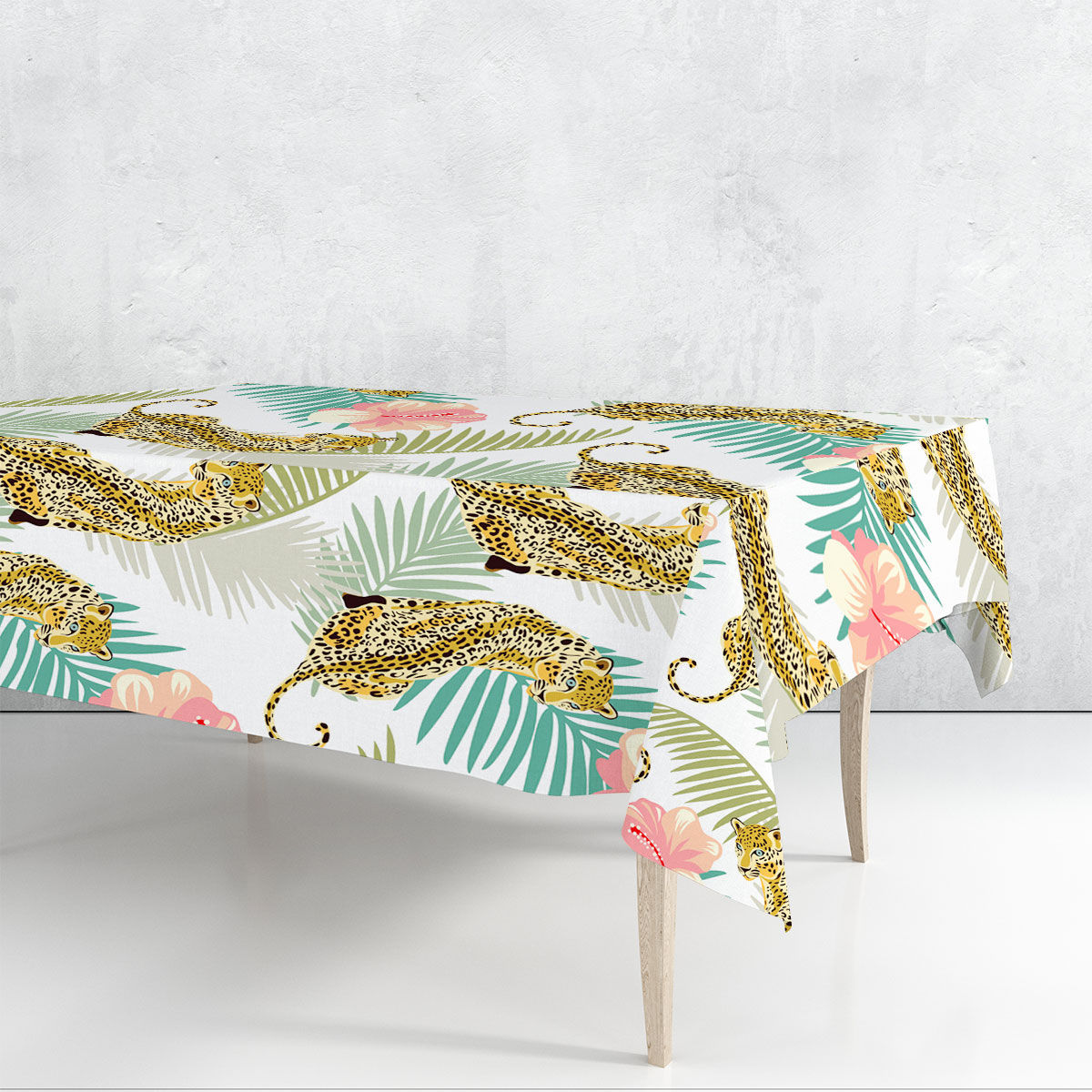 Forest Leopard Rectangle Tablecloth
