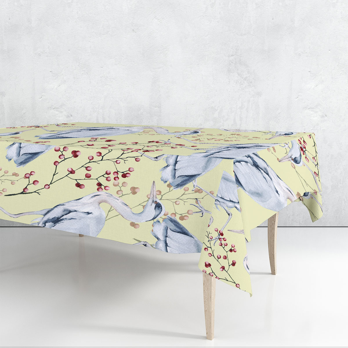 Gray Heron Rectangle Tablecloth