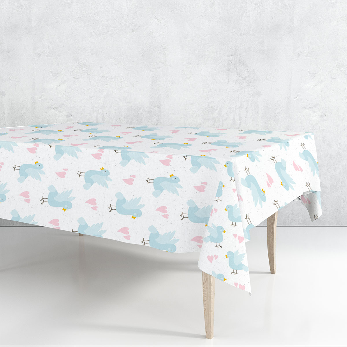 He Blue Pigeon Coon Rectangle Tablecloth
