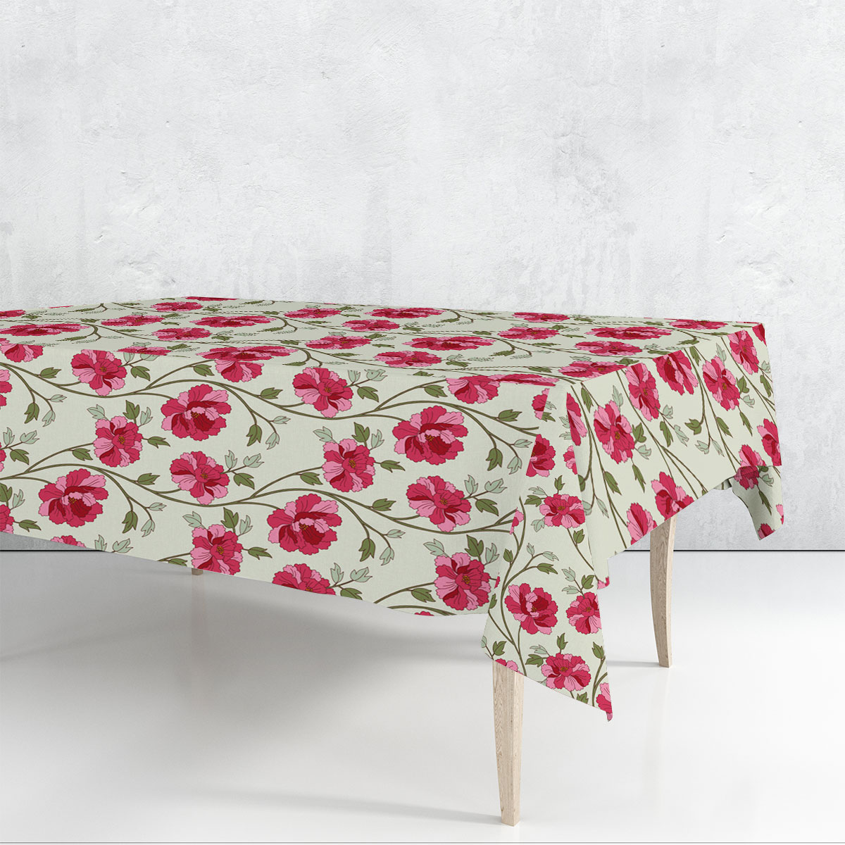 Japanese Carnation Flower Rectangle Tablecloth