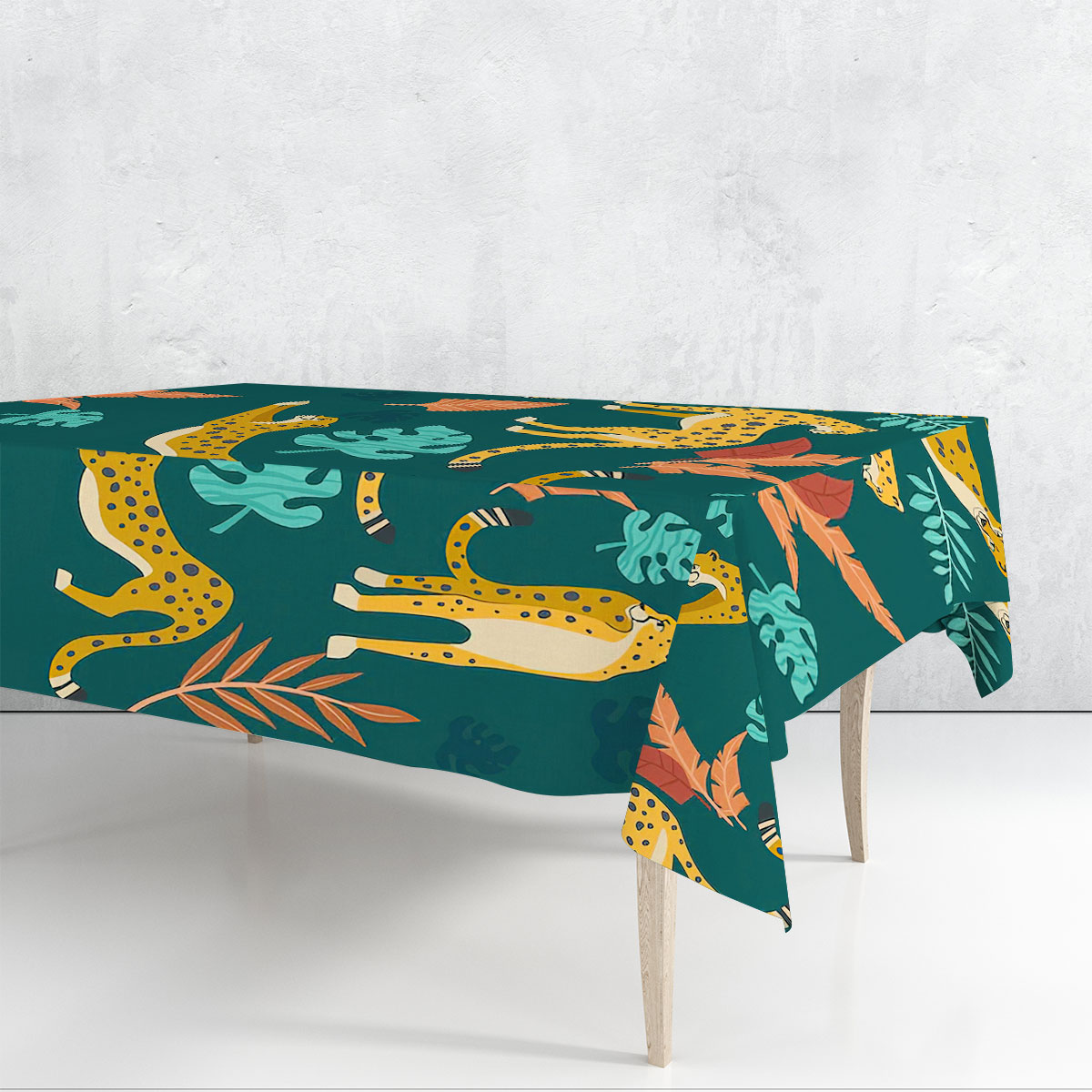 Leopard Family Rectangle Tablecloth