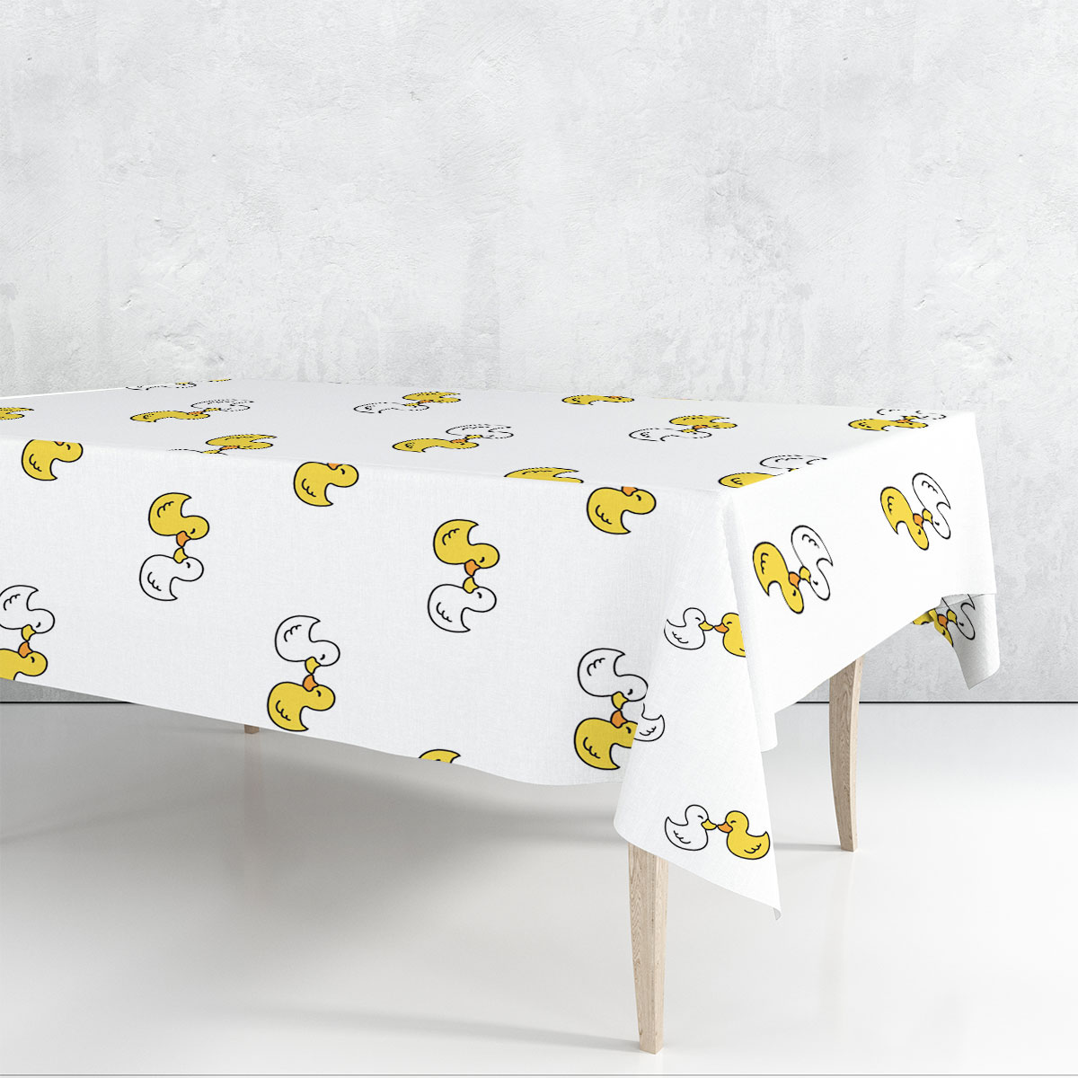 Lovely Duck Couple Rectangle Tablecloth