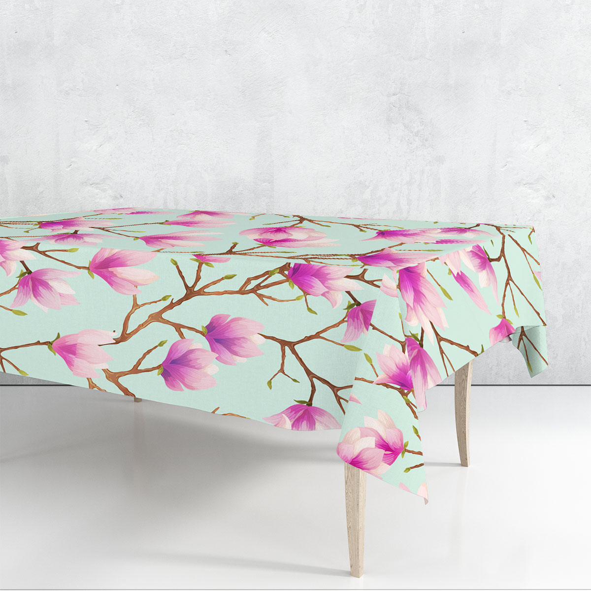 Magnolia Seamless Pattern Rectangle Tablecloth