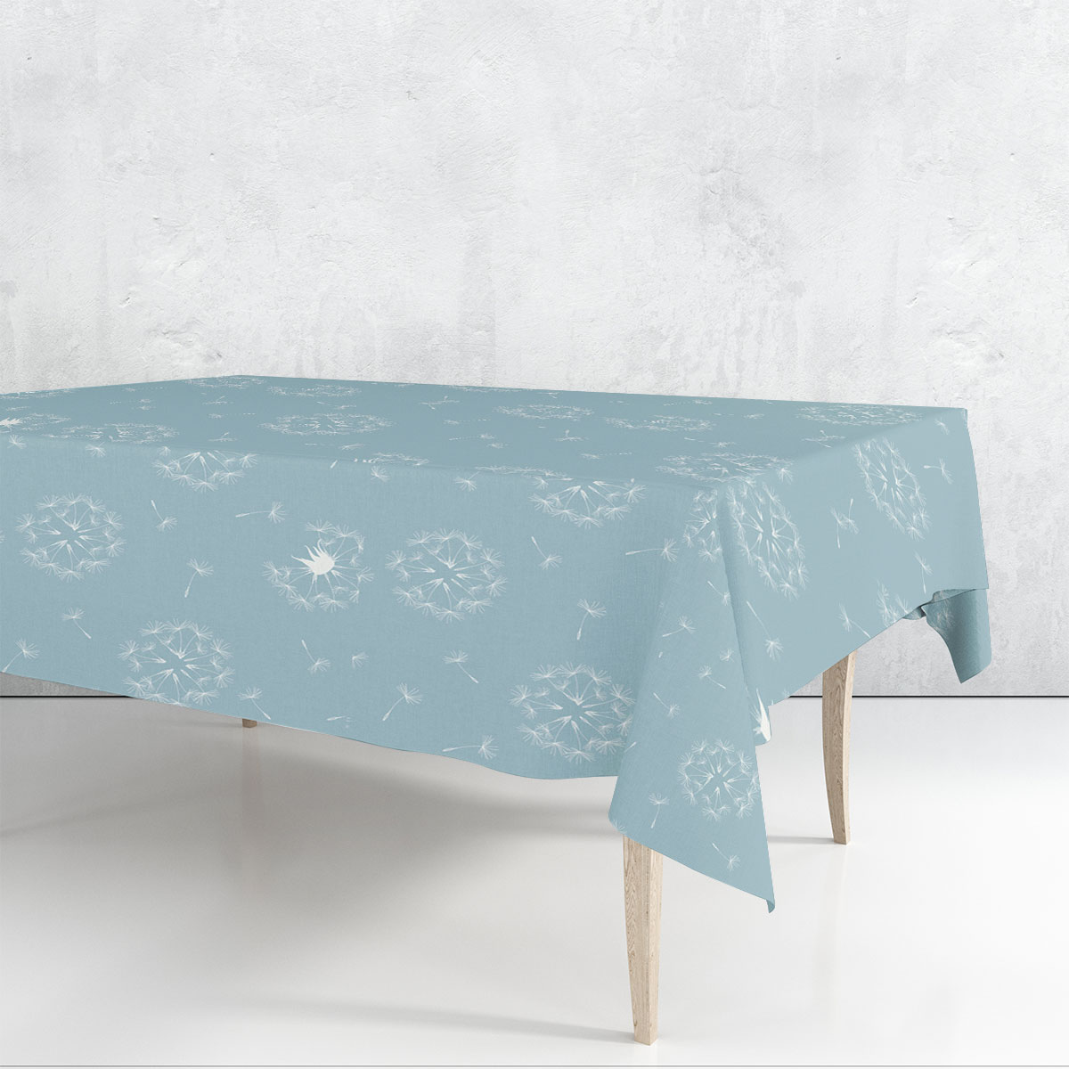 Mint Color Dandelion Rectangle Tablecloth