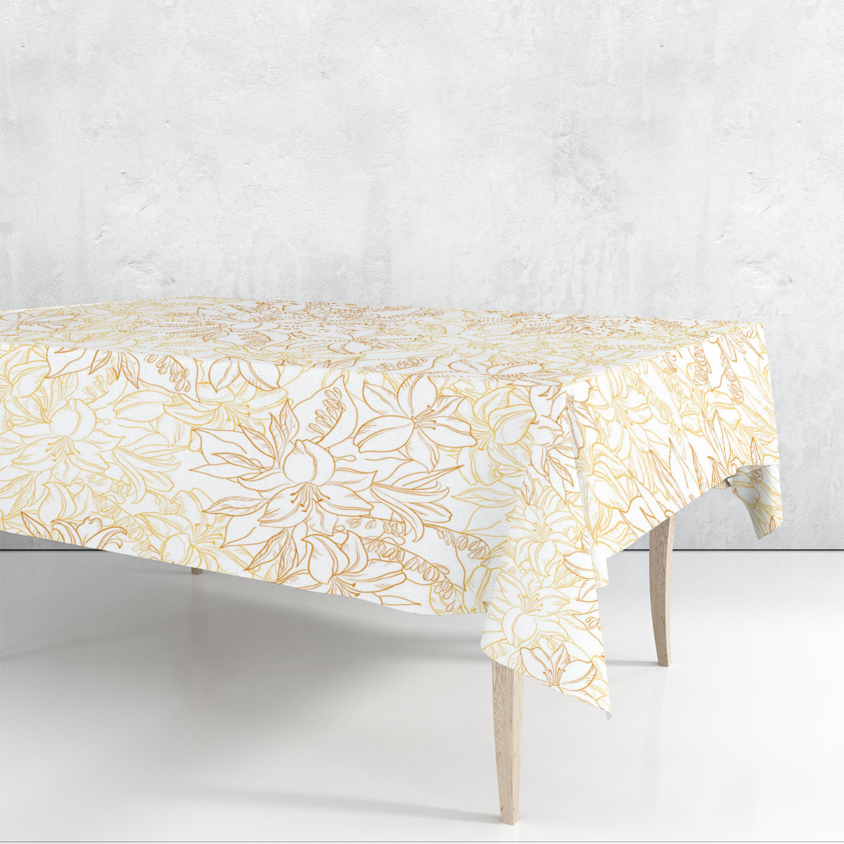 Seamless Pattern Lily Flowers Rectangle Tablecloth