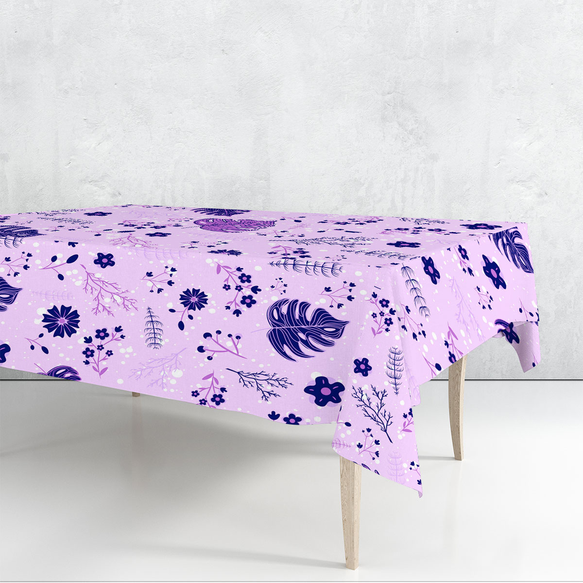 Spring Flowers Violet And Purple Rectangle Tablecloth