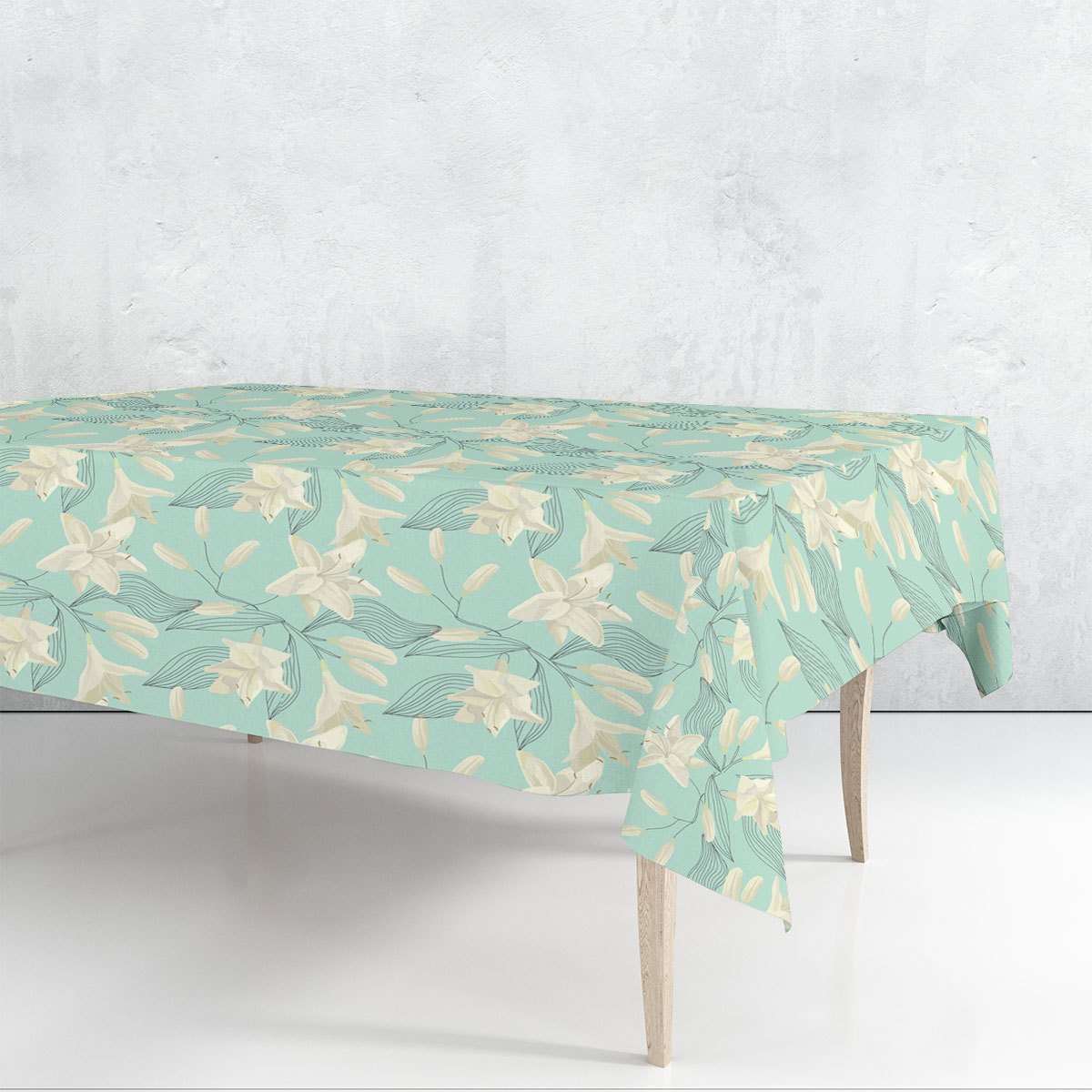 Tropical Lily FLowers Rectangle Tablecloth