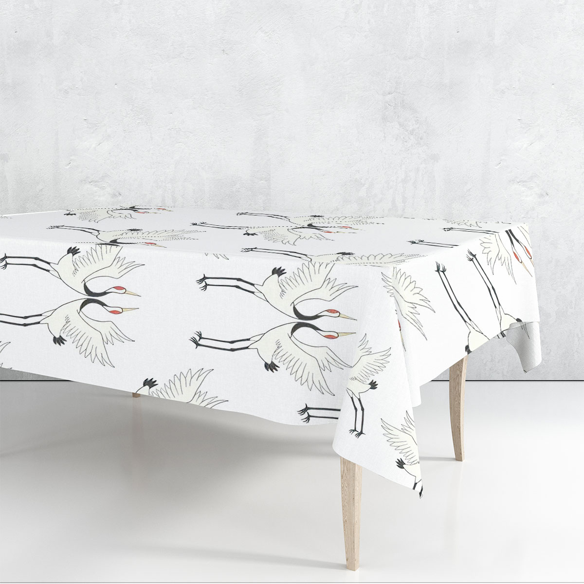 Vector Heron Art Rectangle Tablecloth