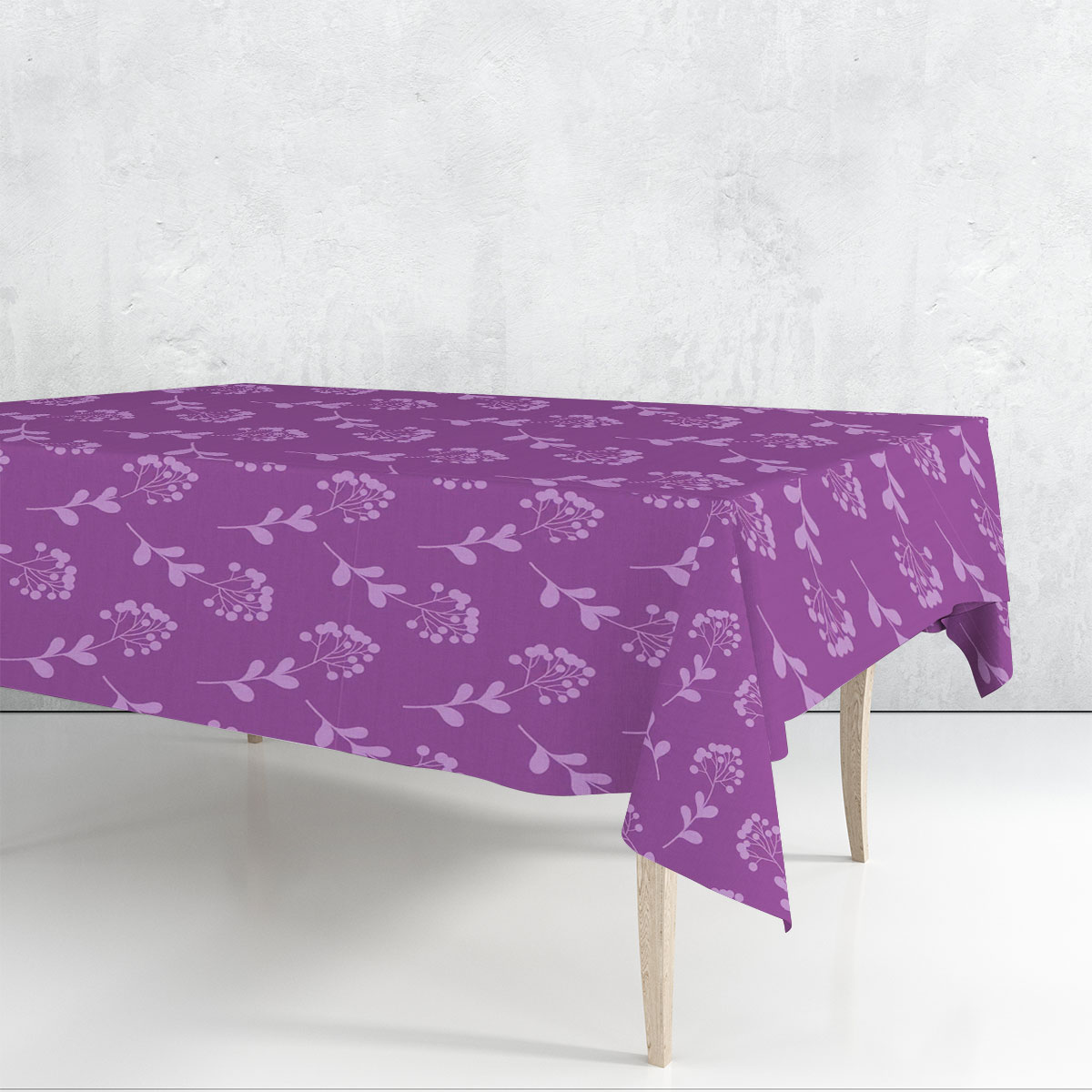Violet Floral Seamless Pattern Rectangle Tablecloth
