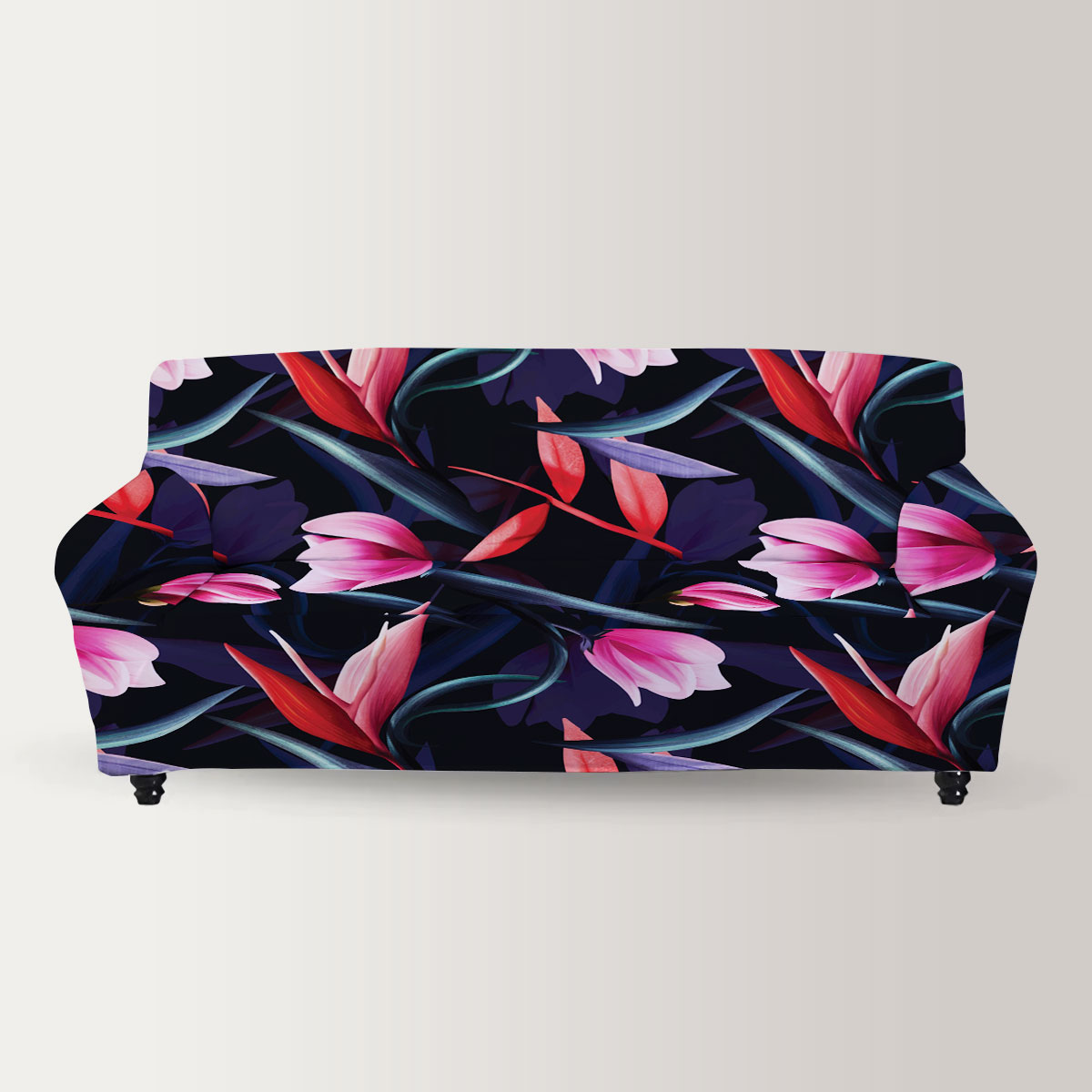 3D Watercolor Magnolia Flowers Sofa Cover