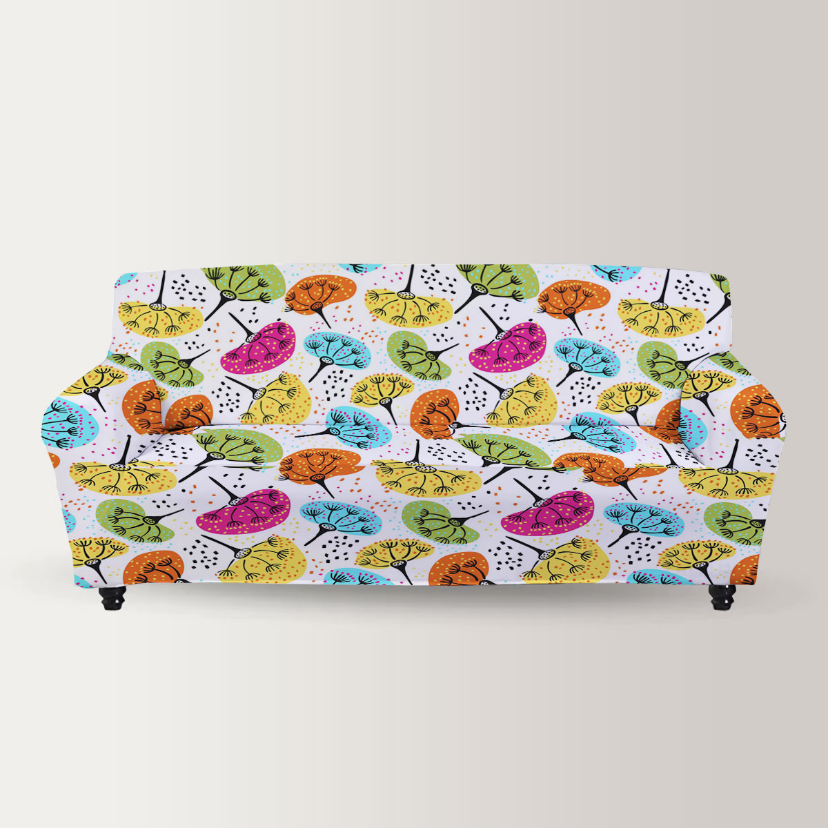 Abstract Colorful Dandelion Sofa Cover