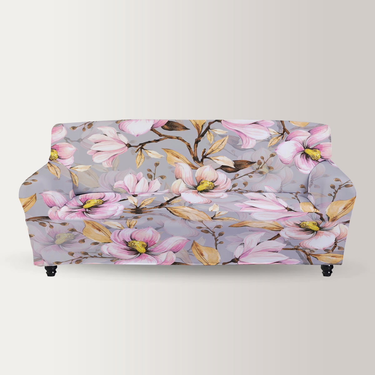 Abstract Magnolia Flowers Sofa Cover