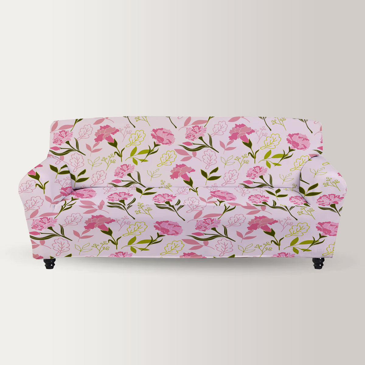 Beautiful Carnation Flower Sofa Cover