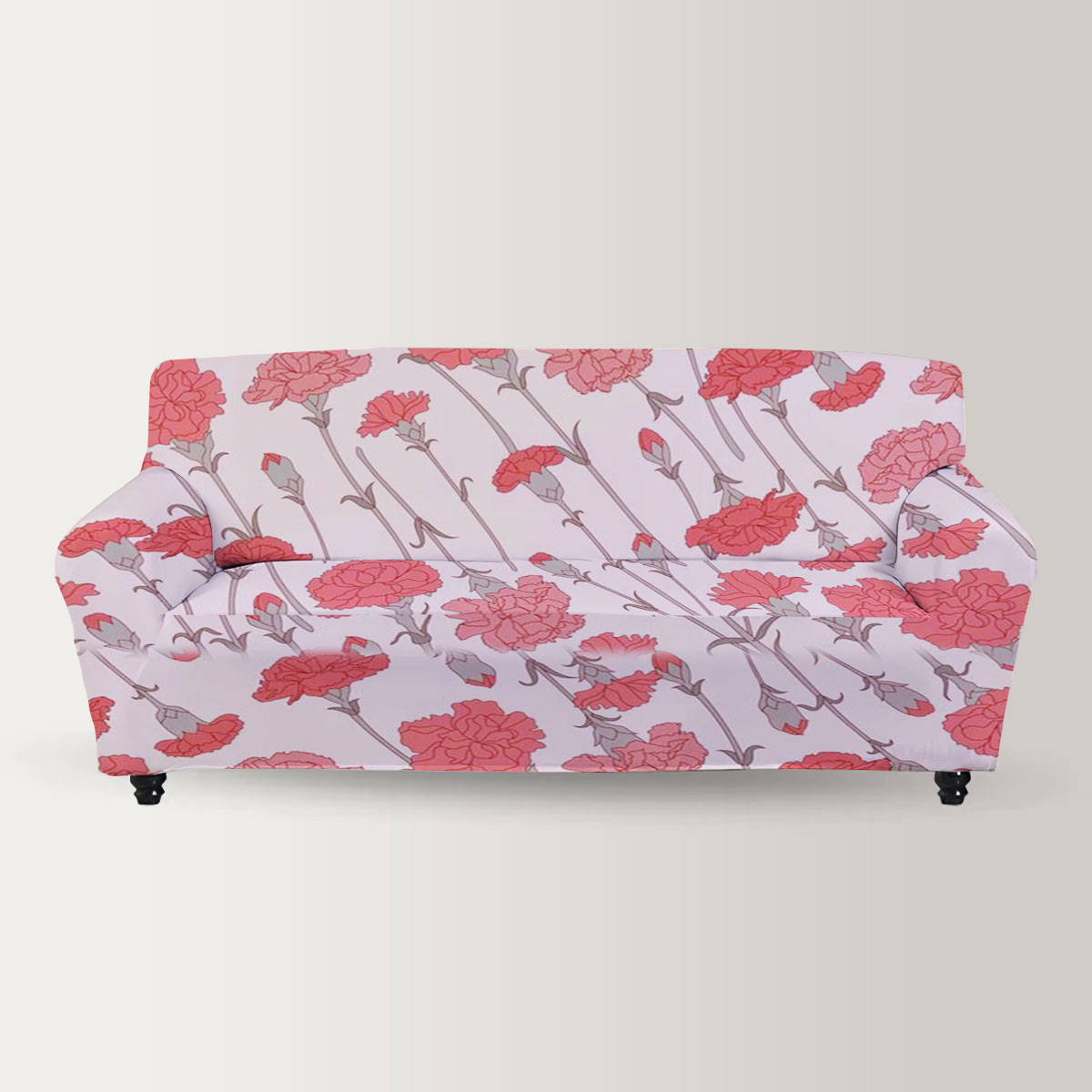 Carnation Floral Sofa Cover