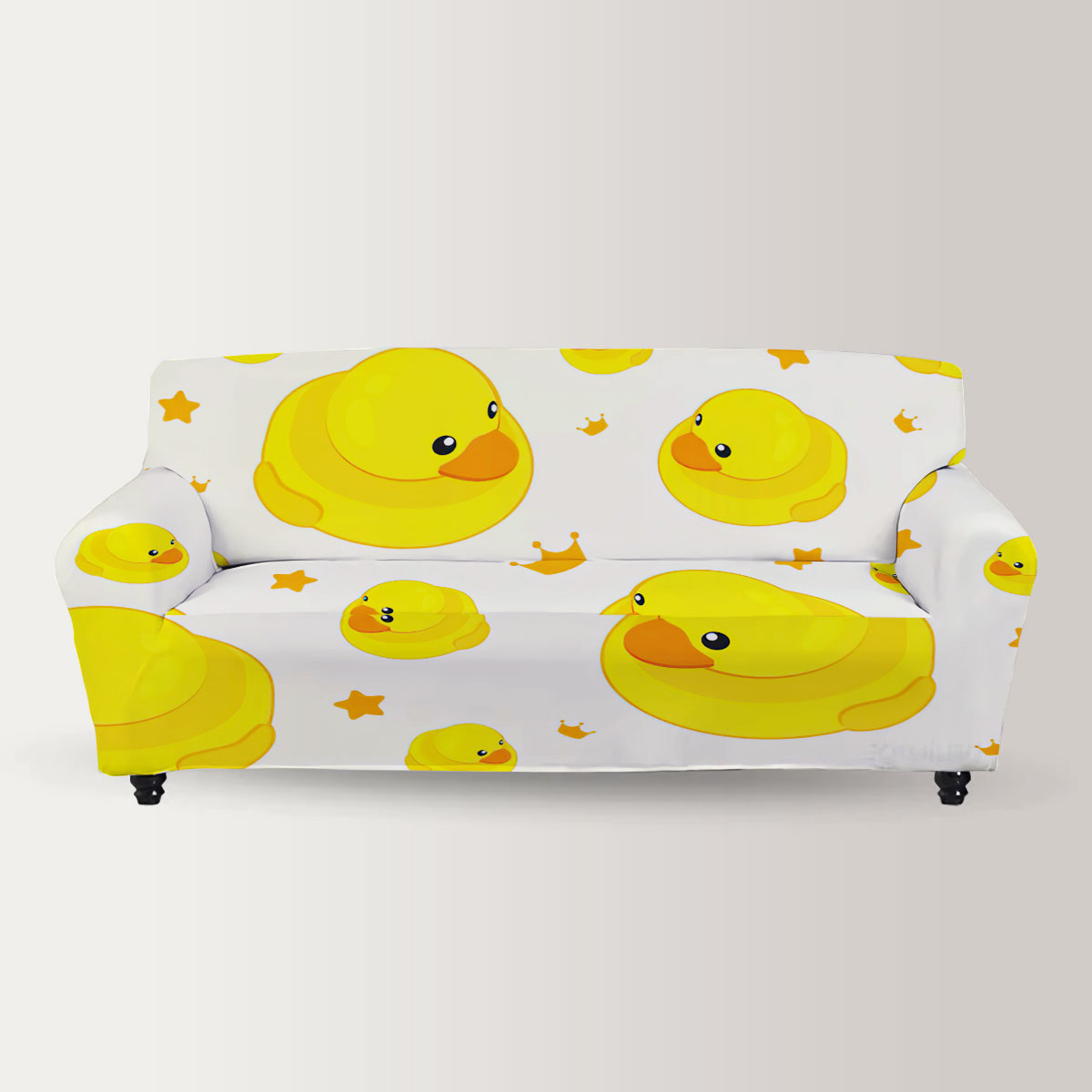 Cartoon Big Duck Small Duck Sofa Cover