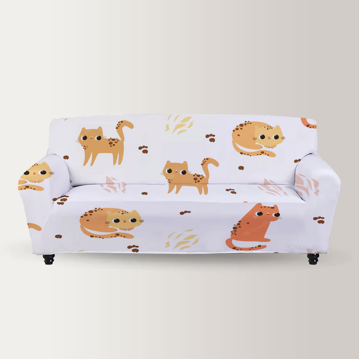 Cartoon Leopard Sofa Cover