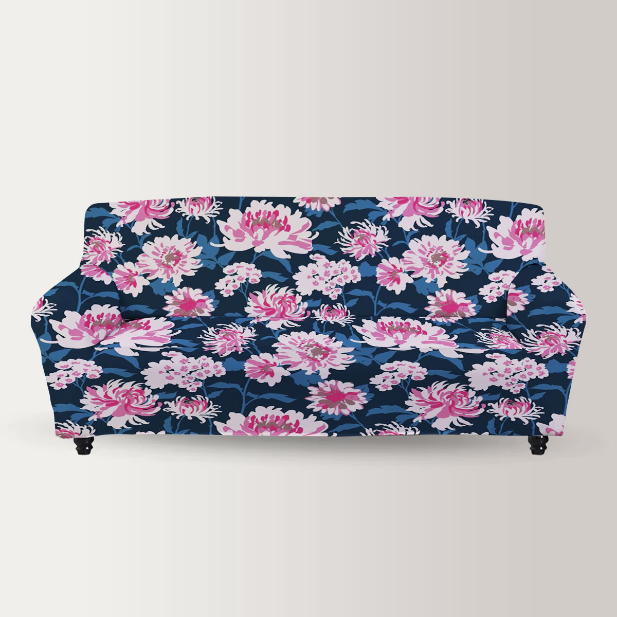 Chrysanthemum Seamless Pattern Sofa Cover