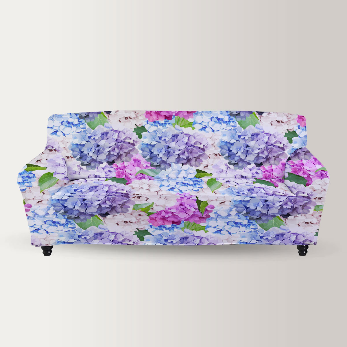 Colorful Hydrangea Sofa Cover