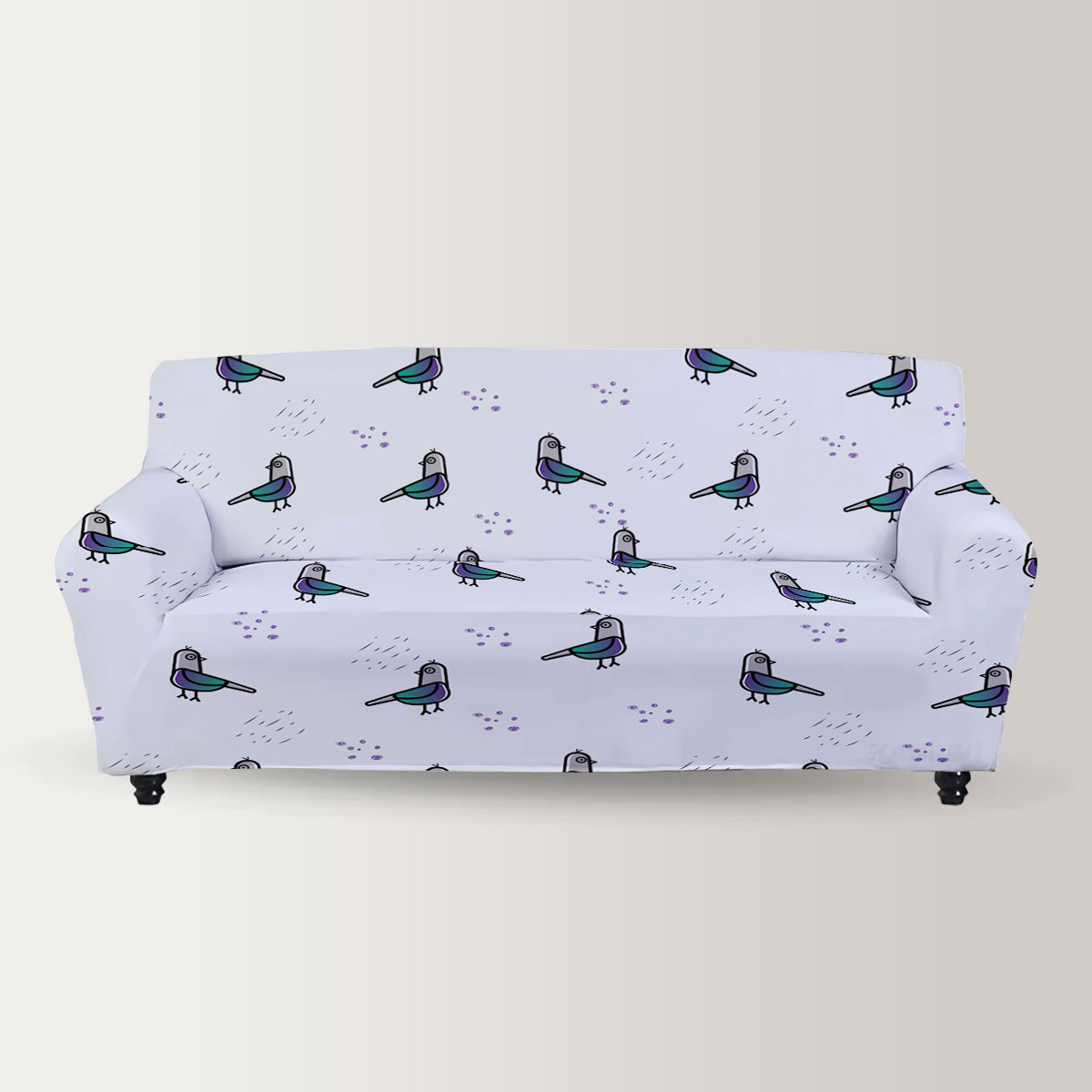 Coon Funny Pigeon Sofa Cover