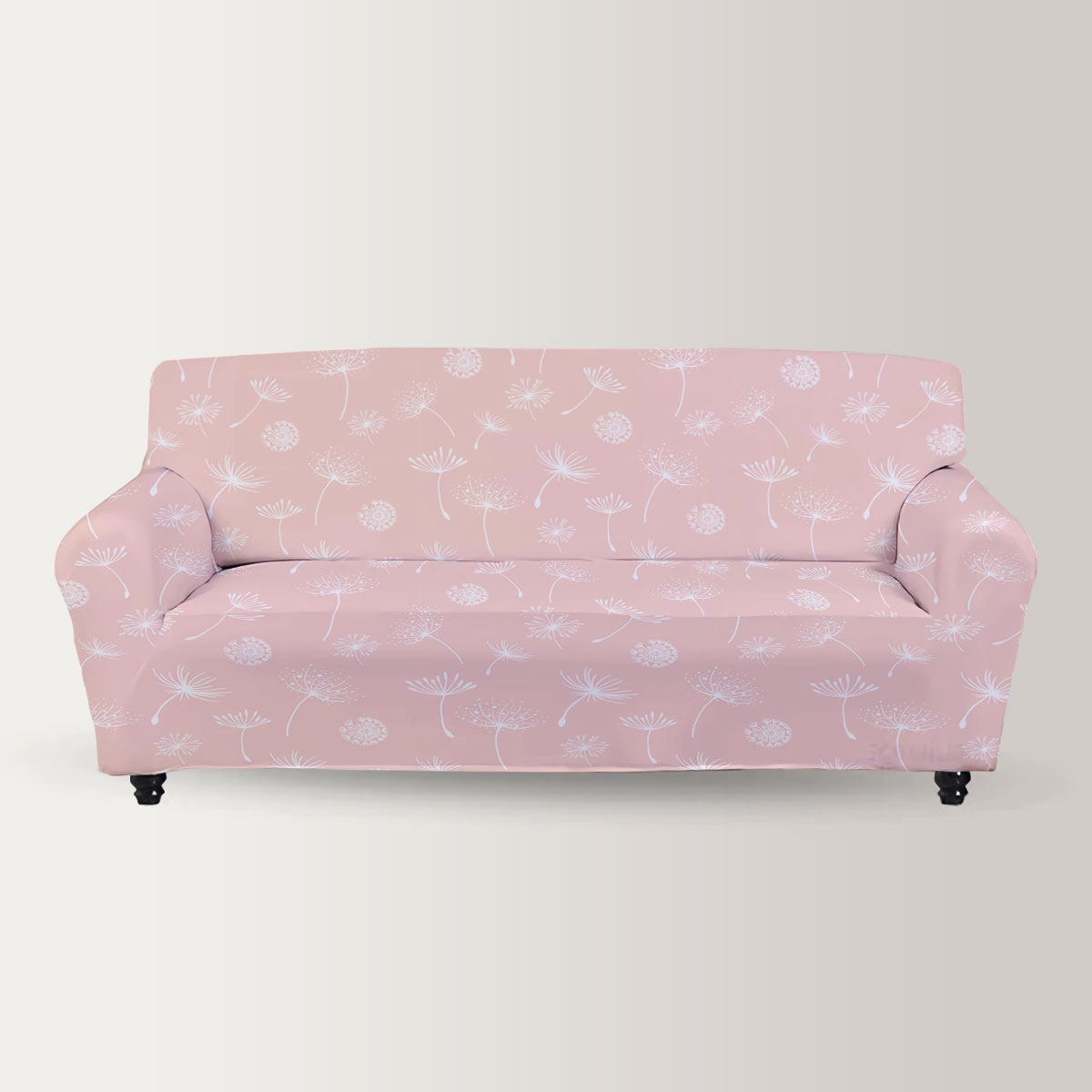 Dandelion On Pink  Background Sofa Cover