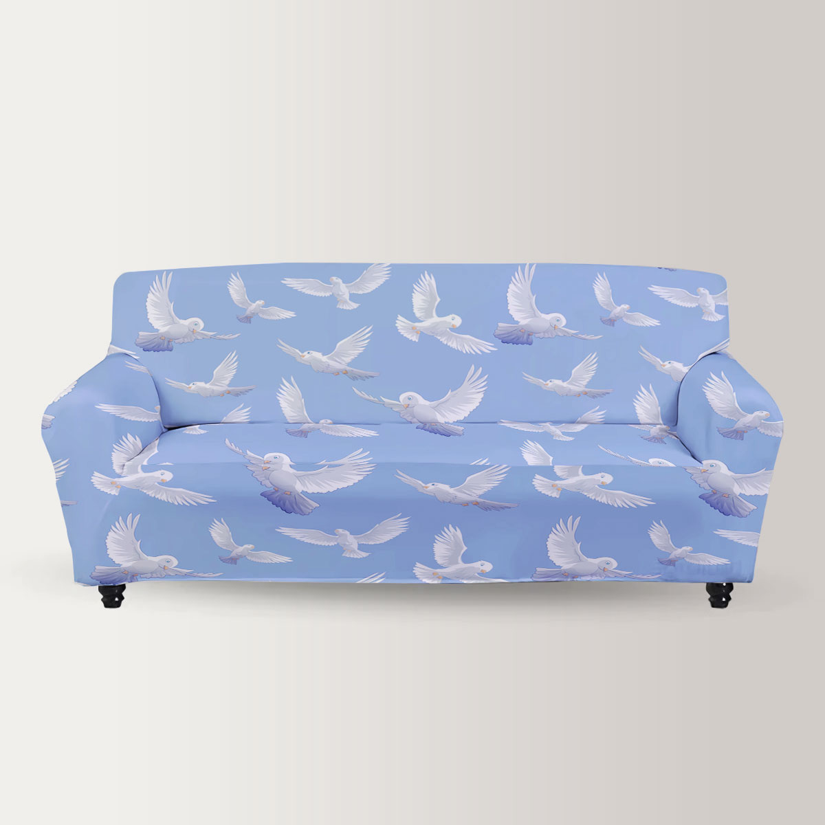 Flying White Pigeon Blue Sky Sofa Cover