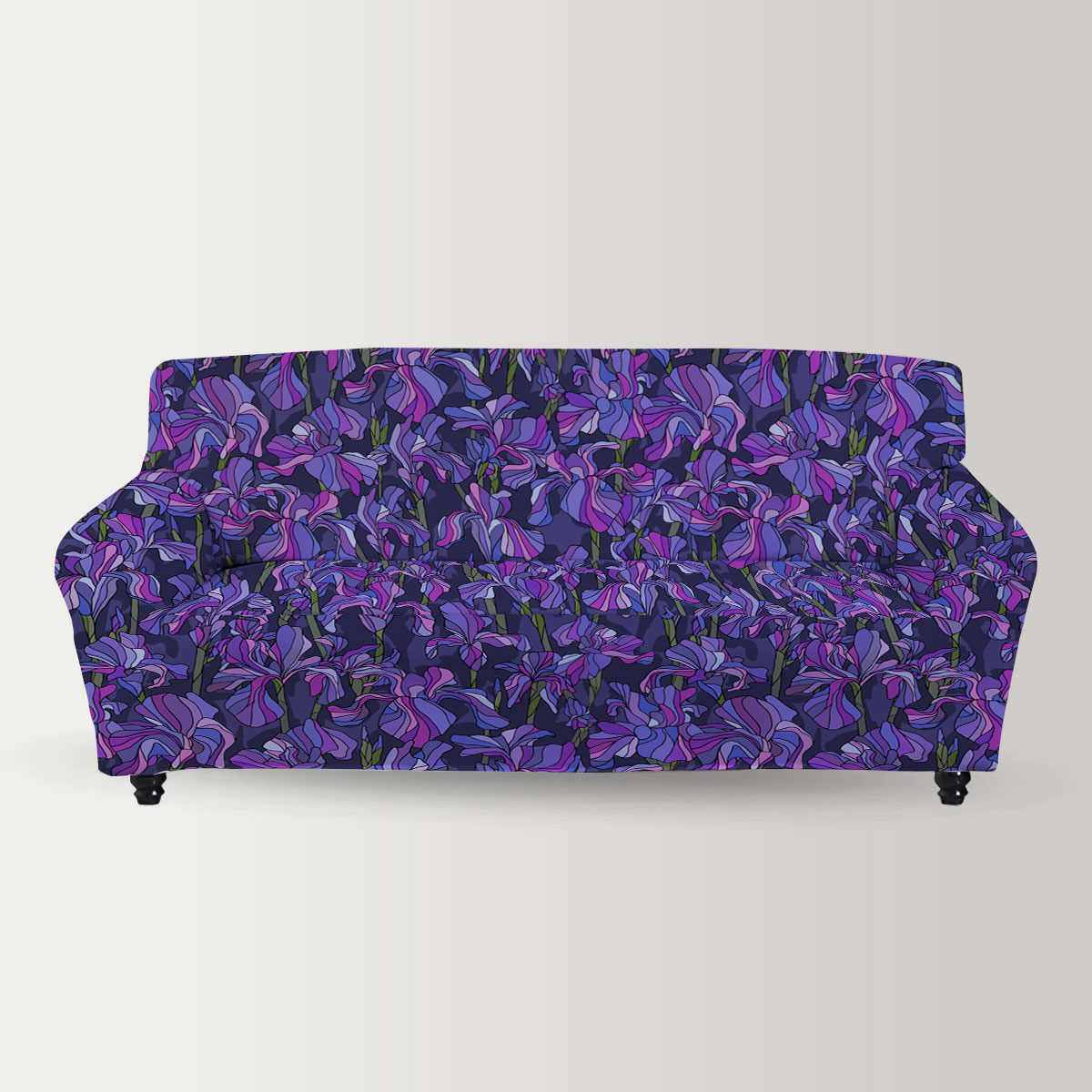 Garden Iris Flowers Sofa Cover