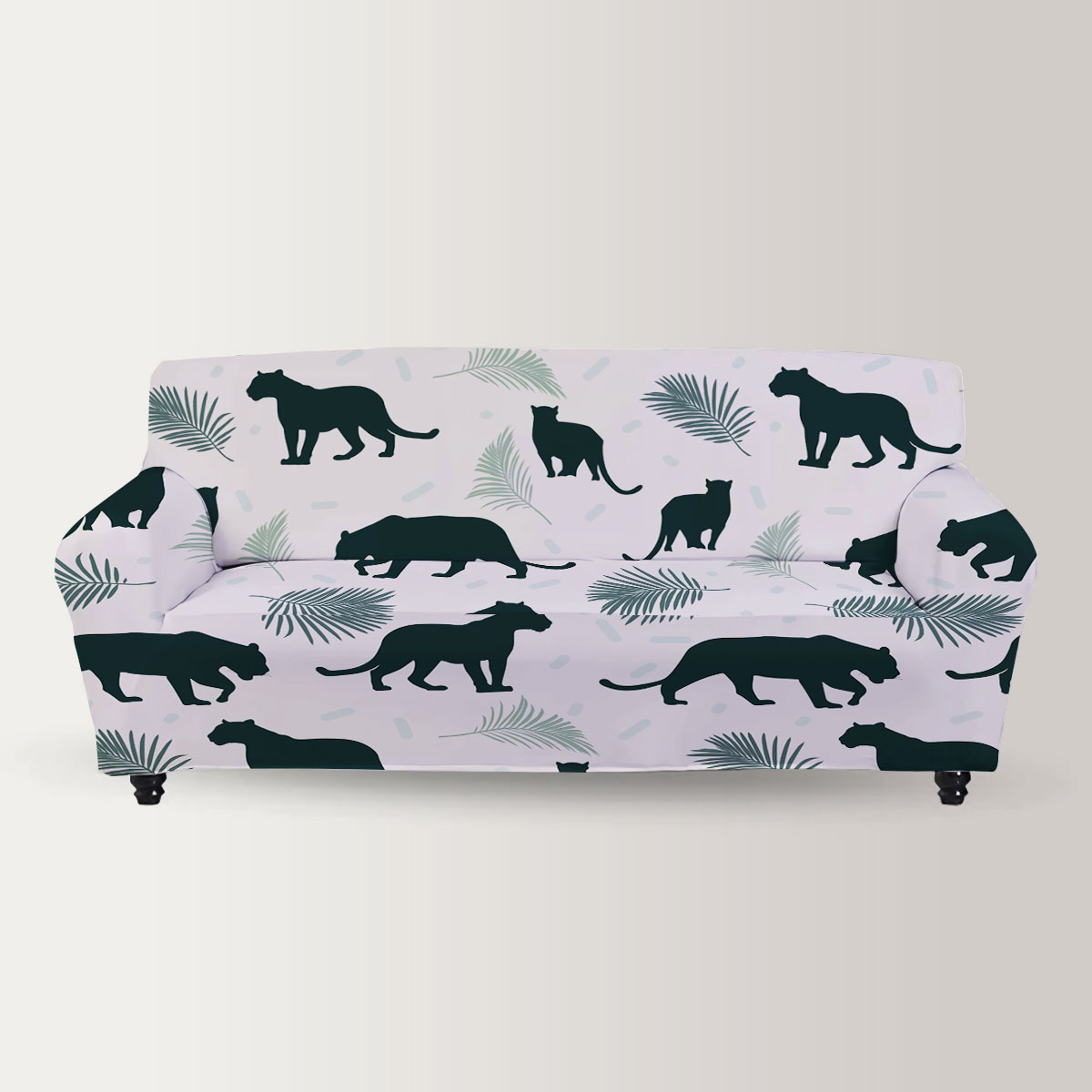 Green Panther Sofa Cover